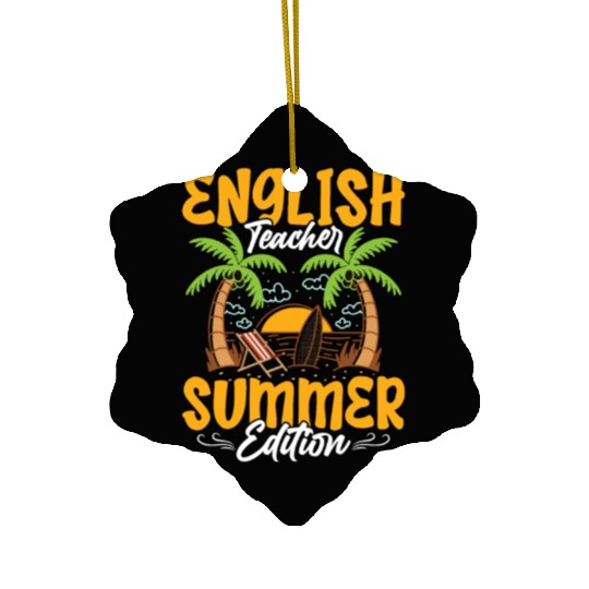 English Teacher Summer Edition Language Grammar Ceramic Ornaments