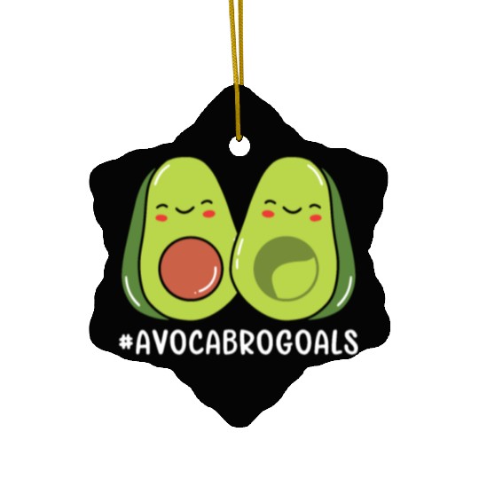Sibling Big Brother Avocado Goals Hilarious Puns Ceramic Ornaments