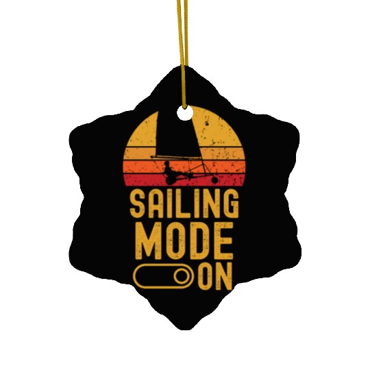 sand yachting retro vintage land sailing Ceramic Ornaments