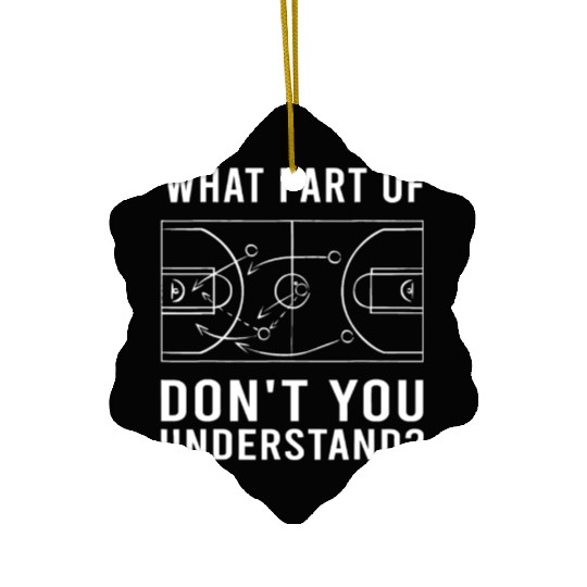 Funny Basketball Coach For Men Women Tactic Diagra Ceramic Ornaments