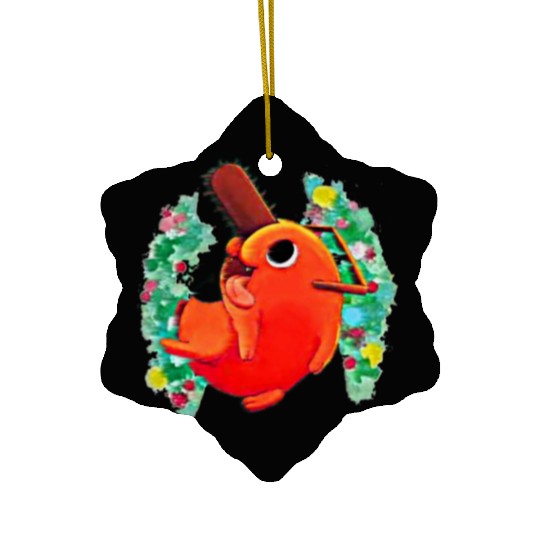 CUTE DEVIL DOG CHRISTMAS Ceramic Ornaments
