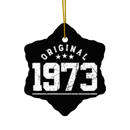 50 Years Vintage 1973 Retro 50th Birthday Ceramic Ornaments