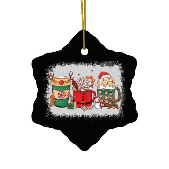 Christmas Hot Chocolate Cup Ceramic Ornaments