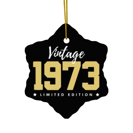 50 Years Vintage 1973 Retro 50th Birthday Ceramic Ornaments