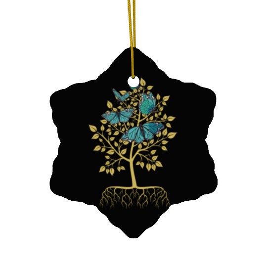 Butterfly Tree Beautiful Animal Butterflies Tree Ceramic Ornaments