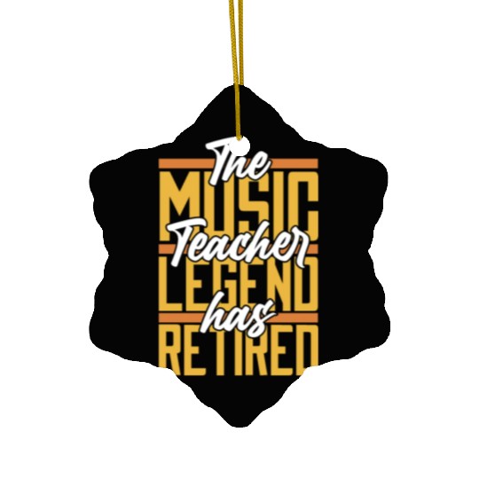 Music Teacher Retired Ceramic Ornaments