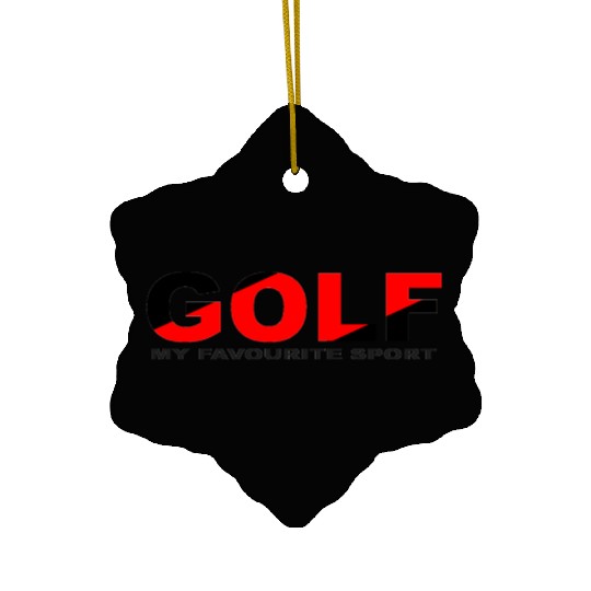 GOLF SPORT BLACK AND RED COLOR Ceramic Ornaments