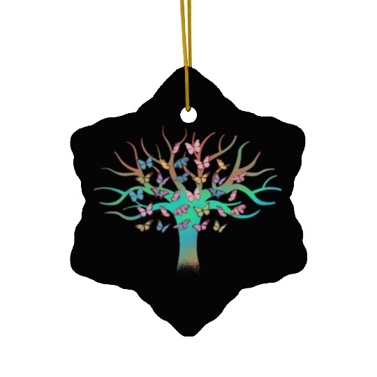 Butterfly Tree Beautiful Animal Butterflies Tree Ceramic Ornaments