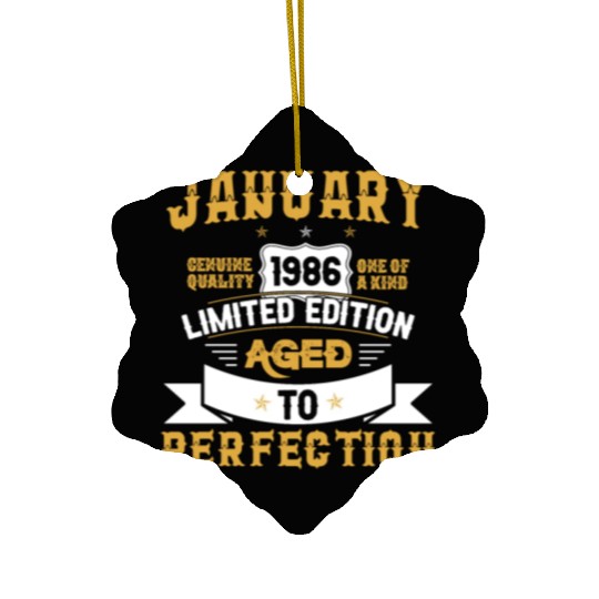 January 1986 Limited Edition Aged To Perfection Ceramic Ornaments
