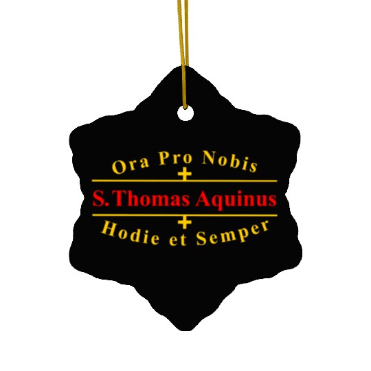 Saint Thomas Aquinas Catholic Latin Ceramic Ornaments