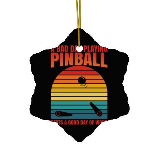 Retro Pinball Beats Work Arcade Machine Ceramic Ornaments