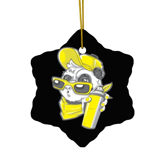 Sprayer Panda Street Art Artist Ceramic Ornaments