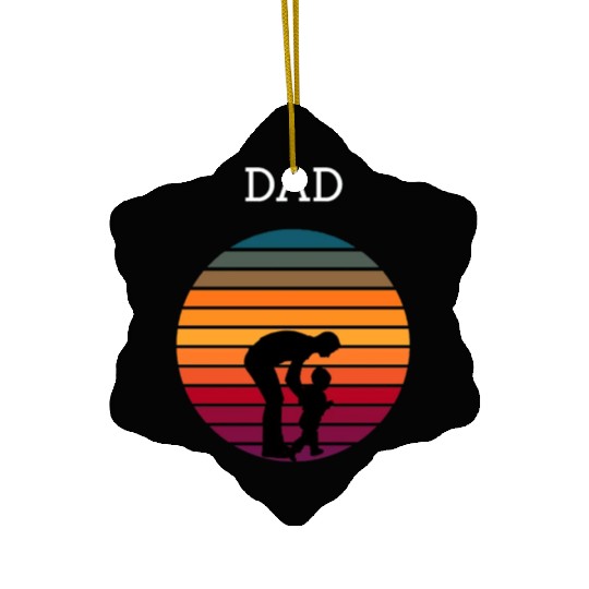 Father's Day Sunset Ceramic Ornaments
