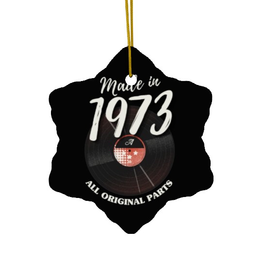 50 Years Vintage 1973 Retro 50th Birthday Ceramic Ornaments