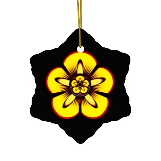 Lily Flower For family and friends Ceramic Ornaments