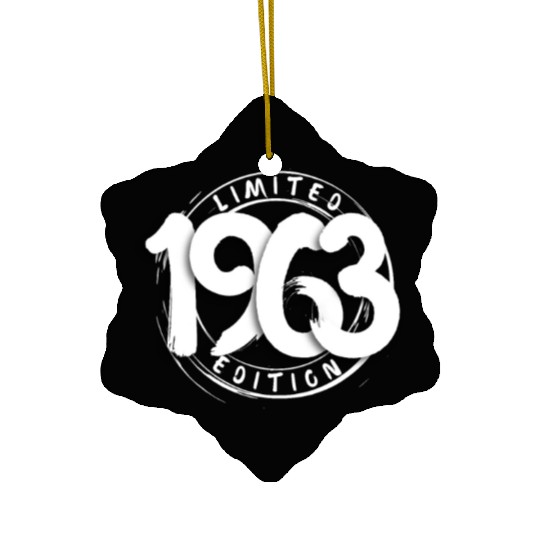 60 Years Vintage 1963 Retro 60th Birthday Ceramic Ornaments