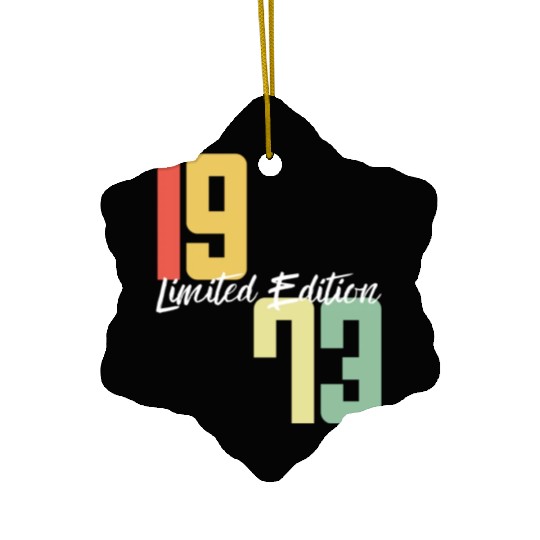 50 Years Vintage 1973 Retro 50th Birthday Ceramic Ornaments