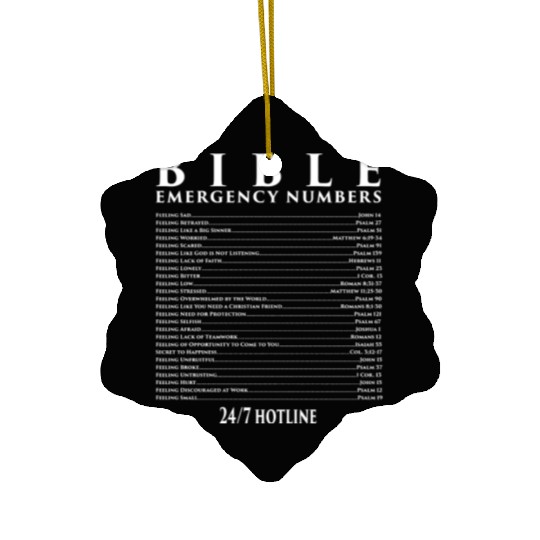 Bible Emergency Numbers Cool Christian Ceramic Ornaments