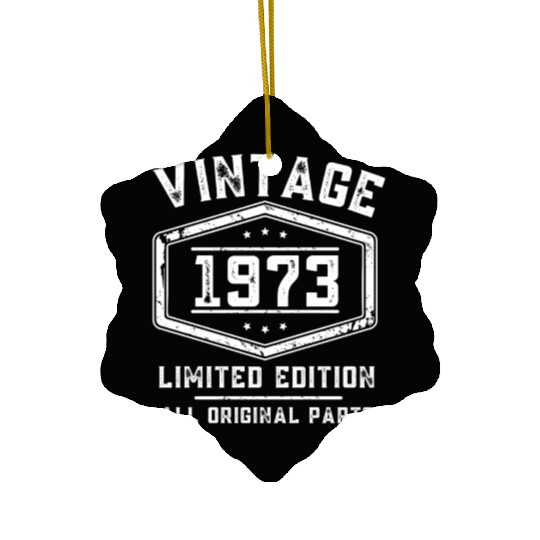 50 Years Vintage 1973 Retro 50th Birthday Ceramic Ornaments