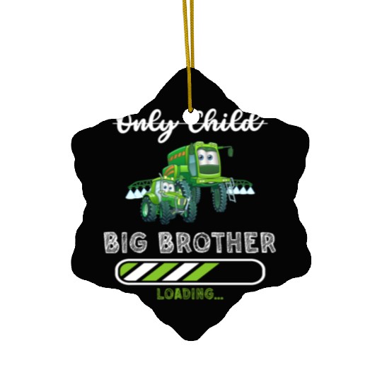 Big brother farmer tractor Ceramic Ornaments