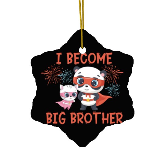 Big brother super hero panda cat Ceramic Ornaments