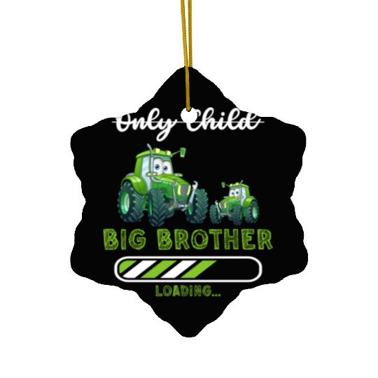 Big brother farmer tractor Ceramic Ornaments