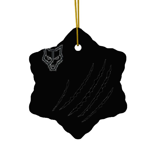 The ferocity of the Tiger in a Print Ceramic Ornaments