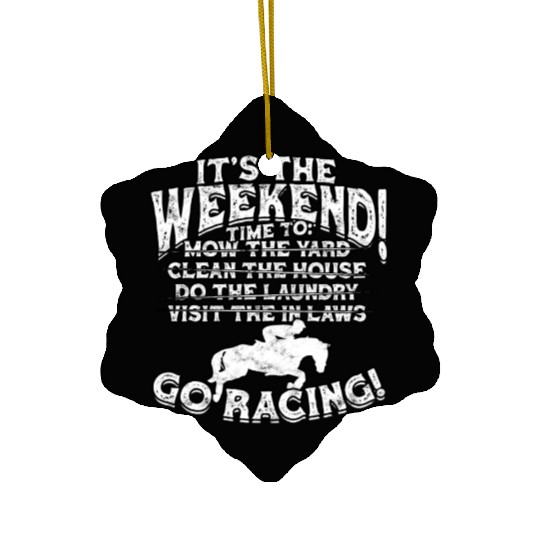 Horse Racing Equestrian Horseback Horse Racer Ceramic Ornaments