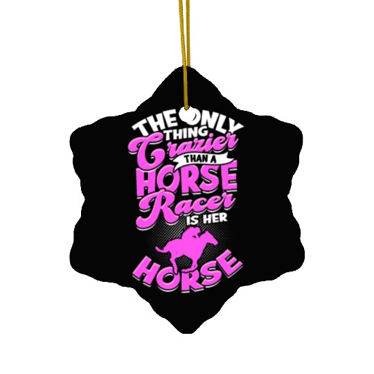 Horse Racing Equestrian Horseback Horse Racer Ceramic Ornaments