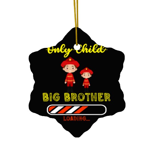 Big brother fire truck fireman 2023 Ceramic Ornaments