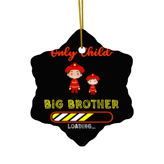 Big brother fire truck fireman 2023 Ceramic Ornaments