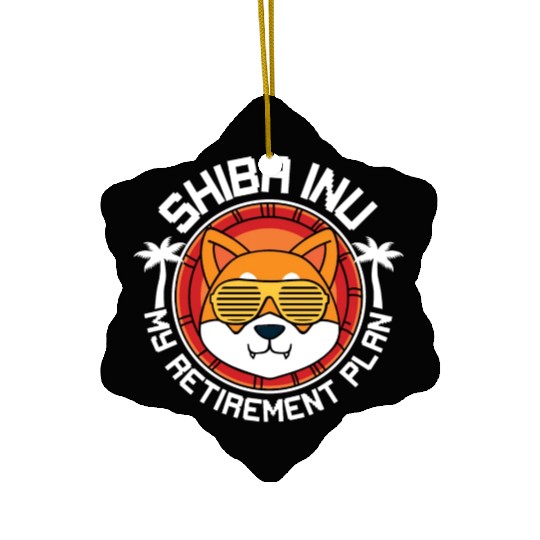Shiba Inu My Retirement Plan Ceramic Ornaments