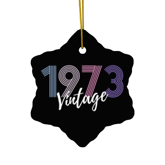 50 Years Vintage 1973 Retro 50th Birthday Ceramic Ornaments