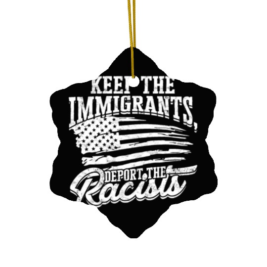 US Immigrant Indigenous USA Immigrants america Ceramic Ornaments