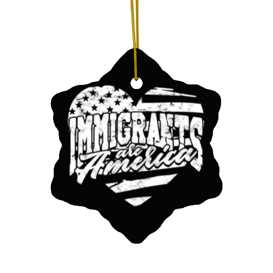 US Immigrant Indigenous USA Immigrants america Ceramic Ornaments