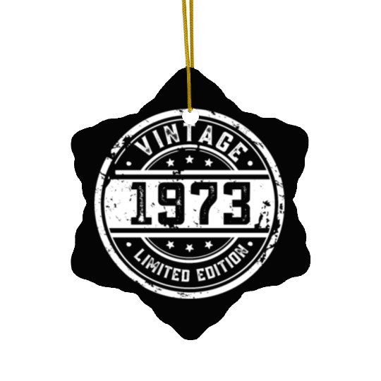 50 Years Vintage 1973 Retro 50th Birthday Ceramic Ornaments