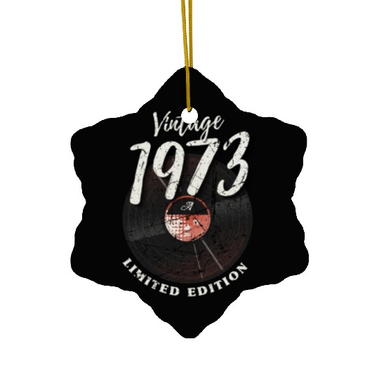 50 Years Vintage 1973 Retro 50th Birthday Ceramic Ornaments