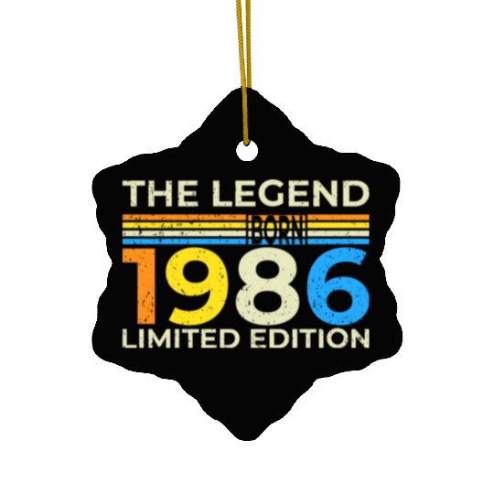 The Legend 1986 Born Limited Edition Ceramic Ornaments