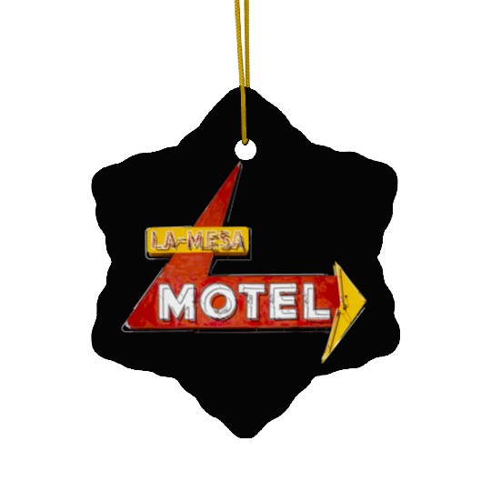 La Mesa Motel Route 66 Santa Rosa New Mexico Ceramic Ornaments