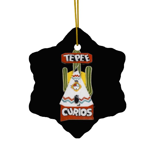 Tepee Curios Route 66 Neon Tucumcari New Mexico Ceramic Ornaments