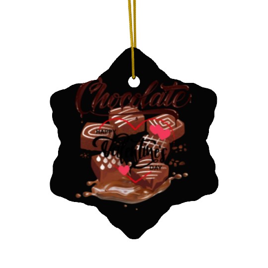 Cute Valentine Chocolate, Happy Valentine Day 2023 Ceramic Ornaments