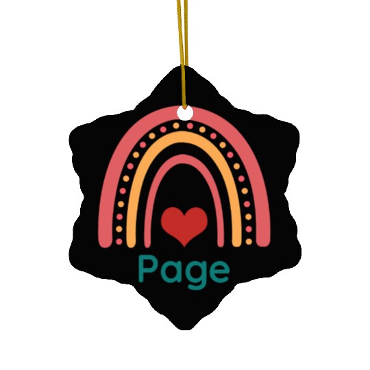 Page Vintage Boho Rainbow Ceramic Ornaments