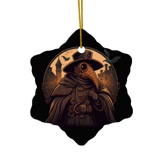 Plague Doctor With Suit and Mask Ceramic Ornaments