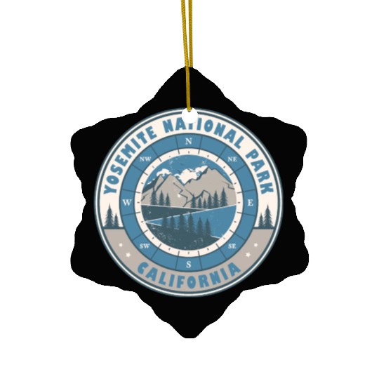 Yosemite National Park California US Hiking Ceramic Ornaments