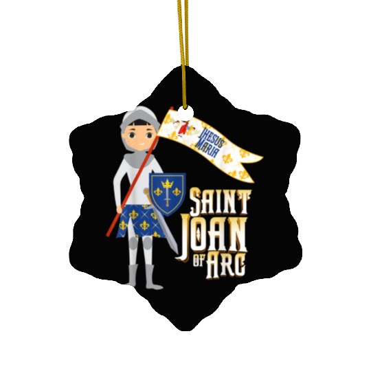 St Joan of Arc for Kids Cute Catholic Girl Saints Ceramic Ornaments