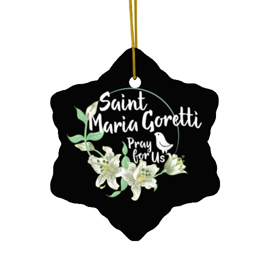 St. Maria Goretti Purity Catholic Saints Lily Symb Ceramic Ornaments