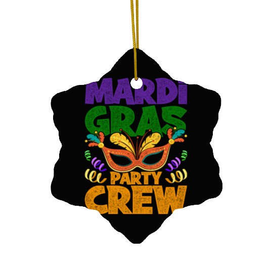 Mardi Gras - Party Crew Ceramic Ornaments