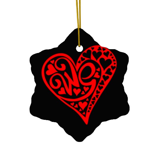 Galentines Day Red Heart We Valentines Day2 Ceramic Ornaments