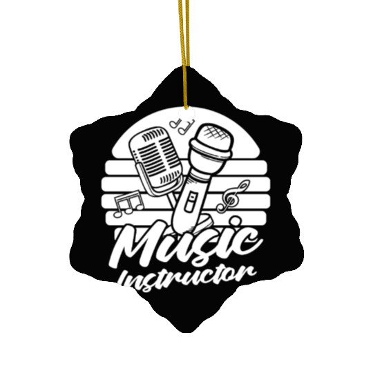 Music Teacher Microphone Ceramic Ornaments