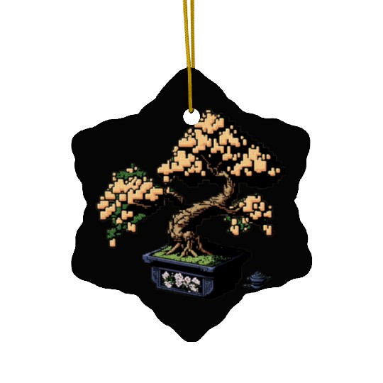 8 Bit Bonsai Tree Ceramic Ornaments